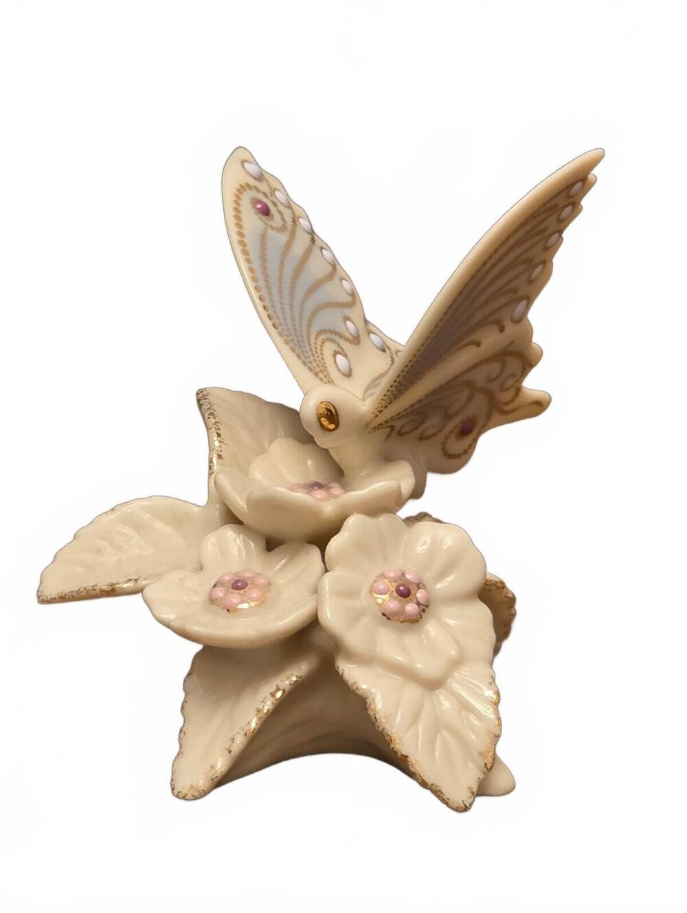 Vintage Lenox Whisper of Spring Secret Garden Miniature Figurine 24k Gold Trim